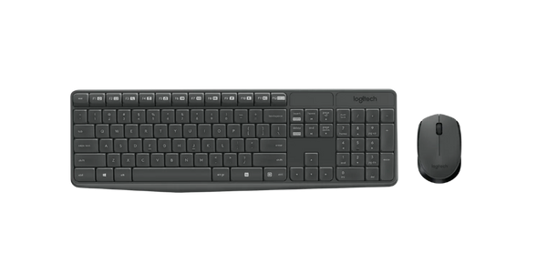 Logitech MK235 Wireless Keyboard and Mouse Combo - Black