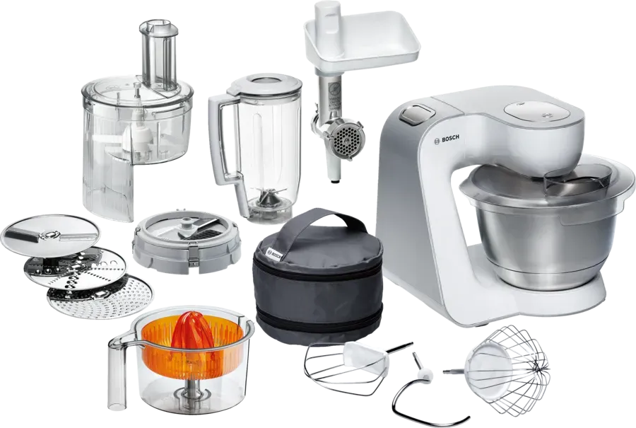 Bosch MUM 5 Kitchen Machine, 900 Watt, White and Silver - MUM54251