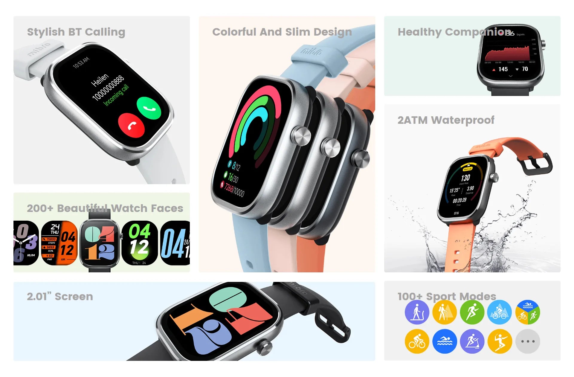 Mibro Smart Watch C4 2.01 Inch TFT Silvers xprs 2