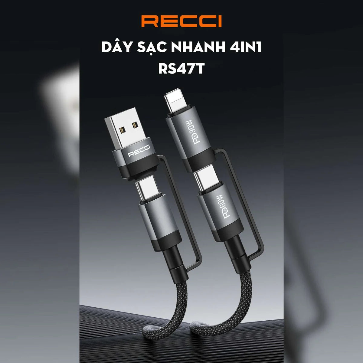 MultiFunction Series 60W 4 in 1 Fast Charging RS47T xprs 1