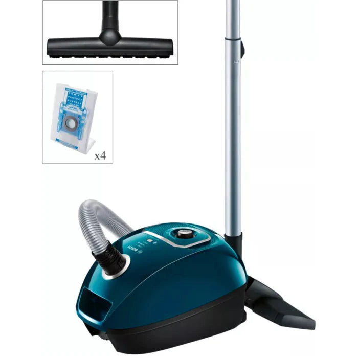 Bosch Series 4 Bagged Vacuum Cleaner, Bagless 4L - Blue-BGLS42035