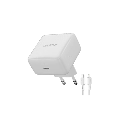 Oraimo PowerCube 20W PD 3.0 USB C Wall Charger Kit with Type-C to Lightning Cable - White