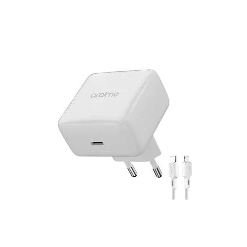 Oraimo PowerCube 20W PD 3.0 USB C Wall Charger Kit with Type-C to Lightning Cable - White