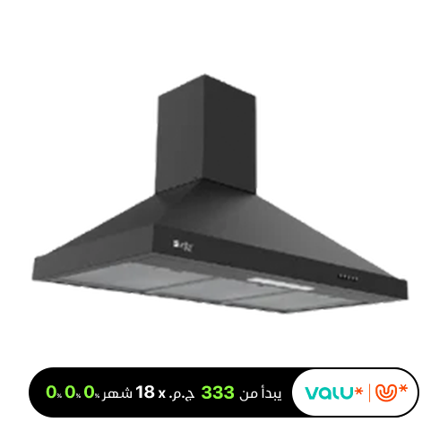 <tc>شفاط مطبخ مدمج من بيوريتي، 90 سم، 650 م³/ساعة، أسود، روما 90 BL</tc>