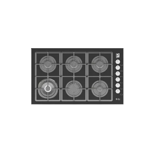 Purity Built-in Gas Hob 90 CM 6 Burners Heavy Duty Holders - HPT903G - XPRS