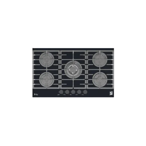 Purity Built In Gas Hob 5 Eyes Heavy Duty Grids 90CM - Glass Black - HPT906G - XPRS