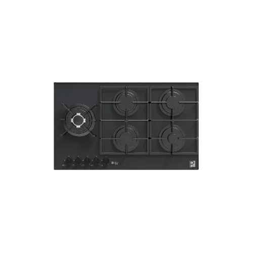 Purity Built In Gas Hob 5 Eyes Heavy Duty Grids 90 CM - Glass Black - HPT912G - XPRS