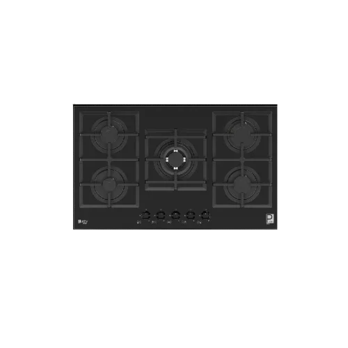 Purity Built In Gas Hob 5 Eyes Heavy Duty Grids 90CM - Glass Black - HPT913G - XPRS