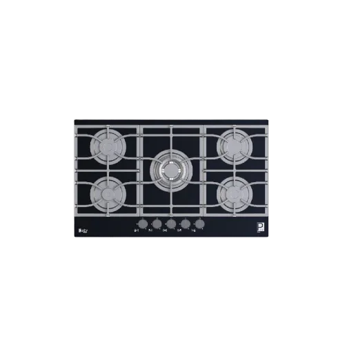 Purity Built In Gas Hob 5 Eyes Heavy Duty Grids 90CM - Glass Black - HPT939G - XPRS