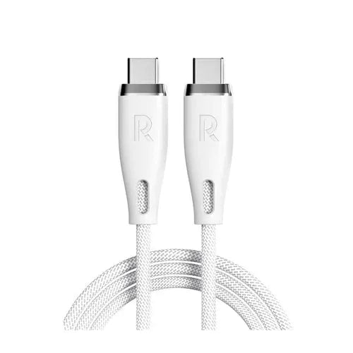 كابل RAVPower 60W مضفر USB-C إلى USB-C - أبيض