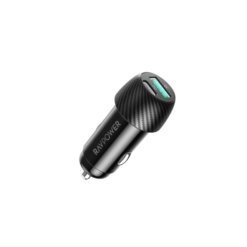 RAVPower 2-port Car Charger 20W PD - Black xprs