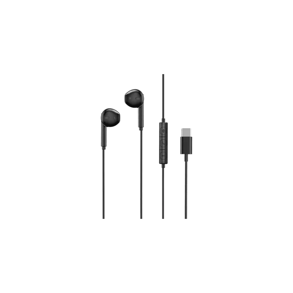 RAVPower Stereo Wired Earphones Type-C Plug - Black