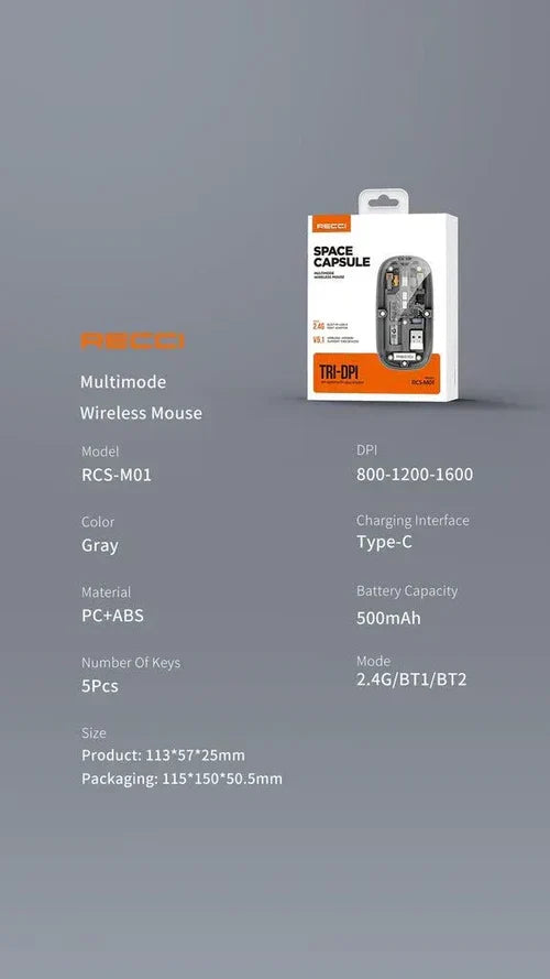 Recci Space Capsule Wireless Mouse Recci RCS-M01 xprs 3