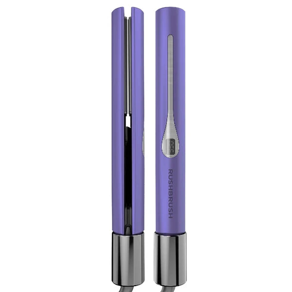 Rush Brush X2 Infra Revolver 50W 2-in-1 Hair Curler And Straightener - Purple