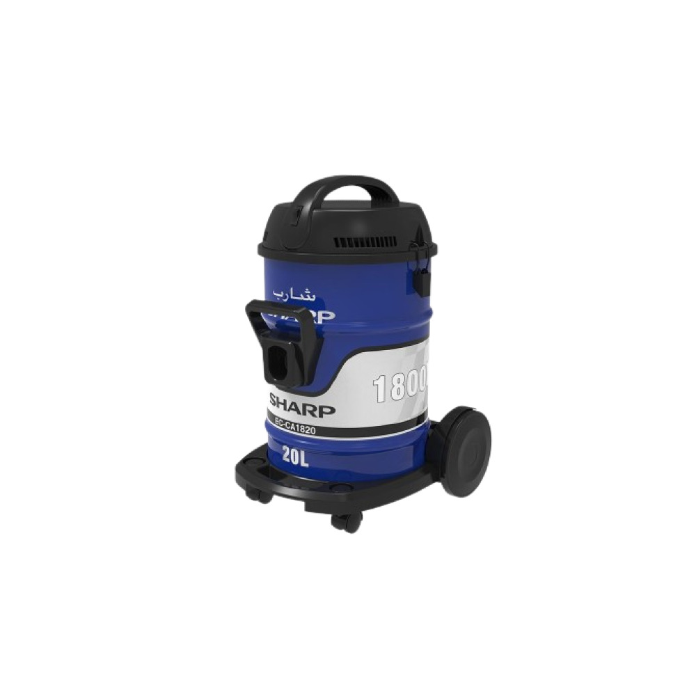 SHARP Pail Can Vacuum Cleaner 1800 Watt Cloth Filter Blue EC-CA1820-X