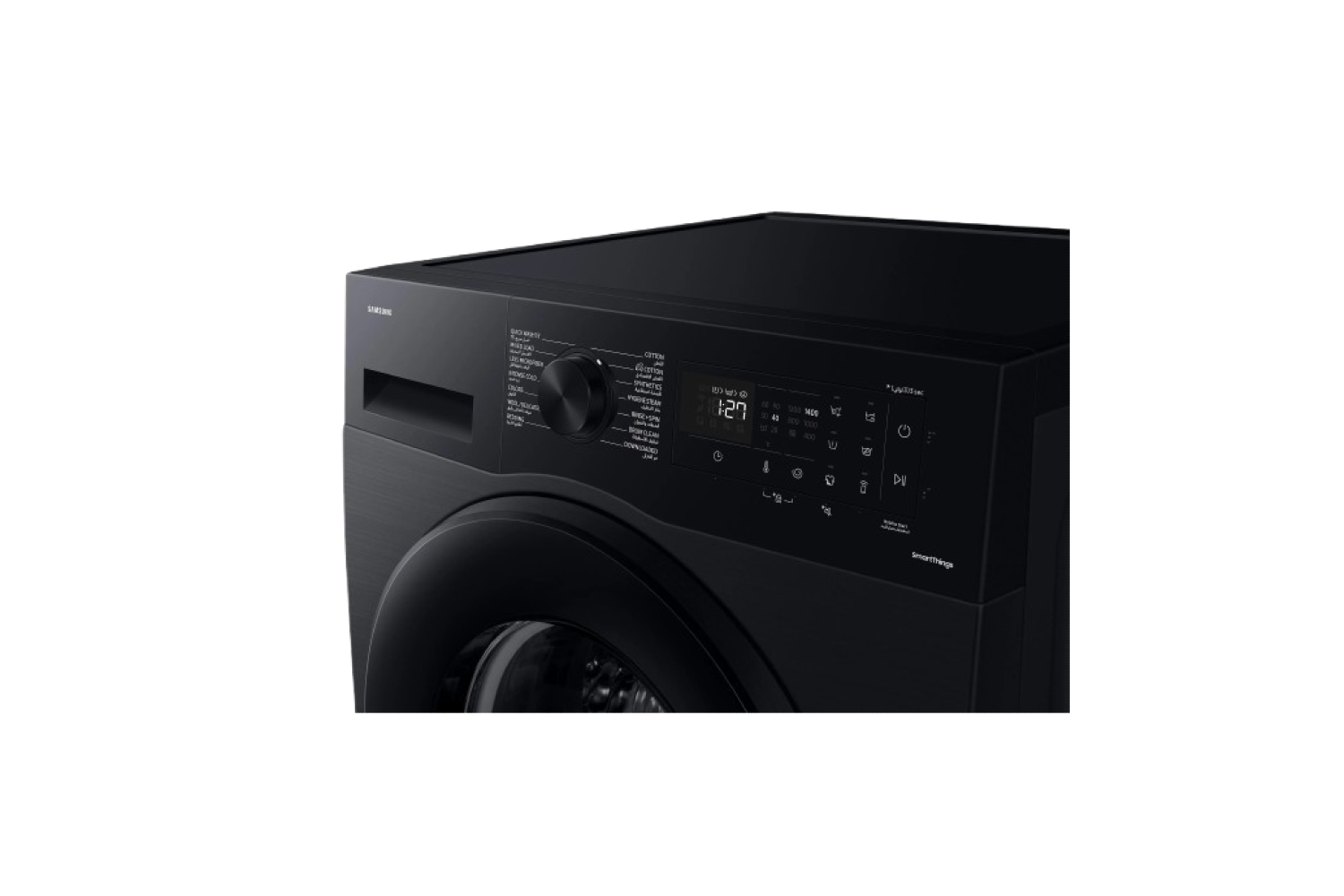 Samsung Front Load Washing Machine 9KG Black Caviar WW90CGC0EDABAS digital display