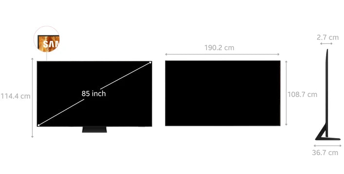 Samsung Smart TV 85 inche Neo QLED 85QN70F dimensions