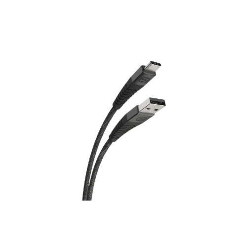 Scosche Strikeline Heavy-Duty USB-A to USB-C Braided Cable 10ft ( 3m ) - Black