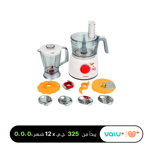 TORNADO Food Processor 1000-Watt 1.2 Liter Bowl 1 Liter Blender White TFP-1000CC