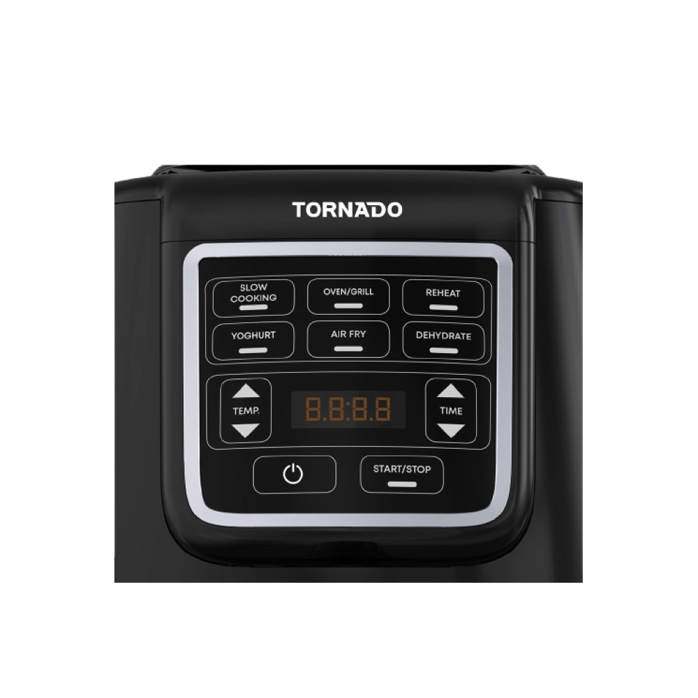 TORNADO Air Fryer 1550 Watt 4 Liter LED Display Black/Silver THF-1554D-XL-BS