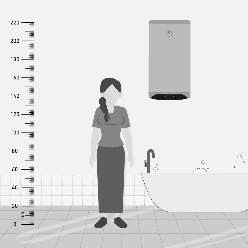 TORNADO Electric Water Heater 80 L Enamel LED lamp White TEEE-80MW