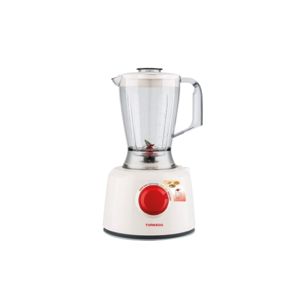 TORNADO Food Processor 1000-Watt 1.2 Liter Bowl 1 Liter Blender White TFP-1000CC xprs 1
