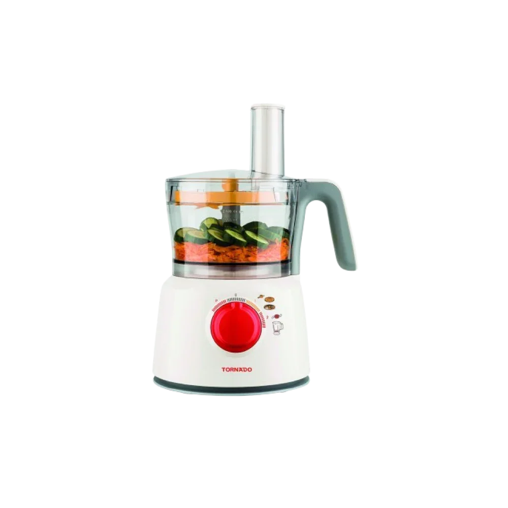 TORNADO Food Processor 1000-Watt 1.2 Liter Bowl 1 Liter Blender White TFP-1000CC xprs 1