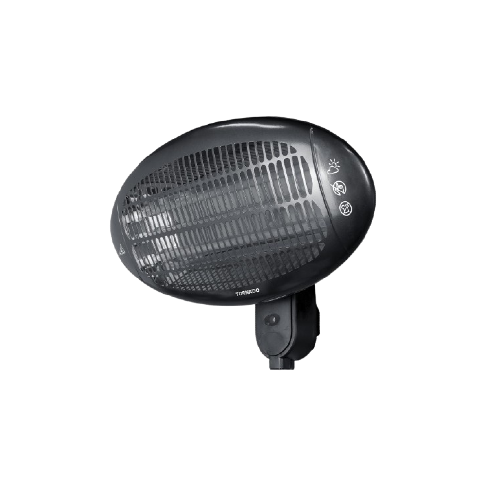 TORNADO Wall Mounted Halogen Heater 2000 Watt Black THH-2000W XPRS 2