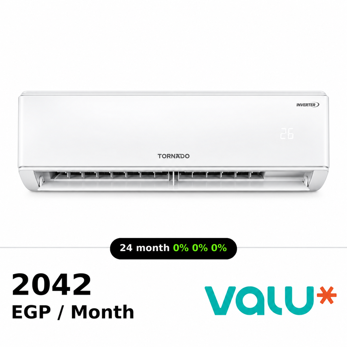 Tornado Split Air Conditioner 2.25 HP Cool & Heat Inverter | Digital Plasma Shield - White - TY-LX18CHE ( AC-7099 )