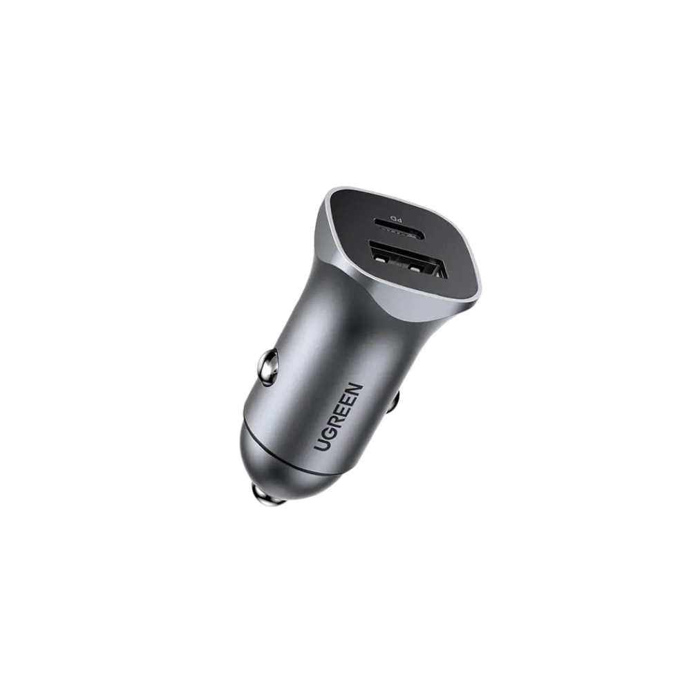 Ugreen A+C Dual-Port Car Charger PD30W+SCP22.5W - Black