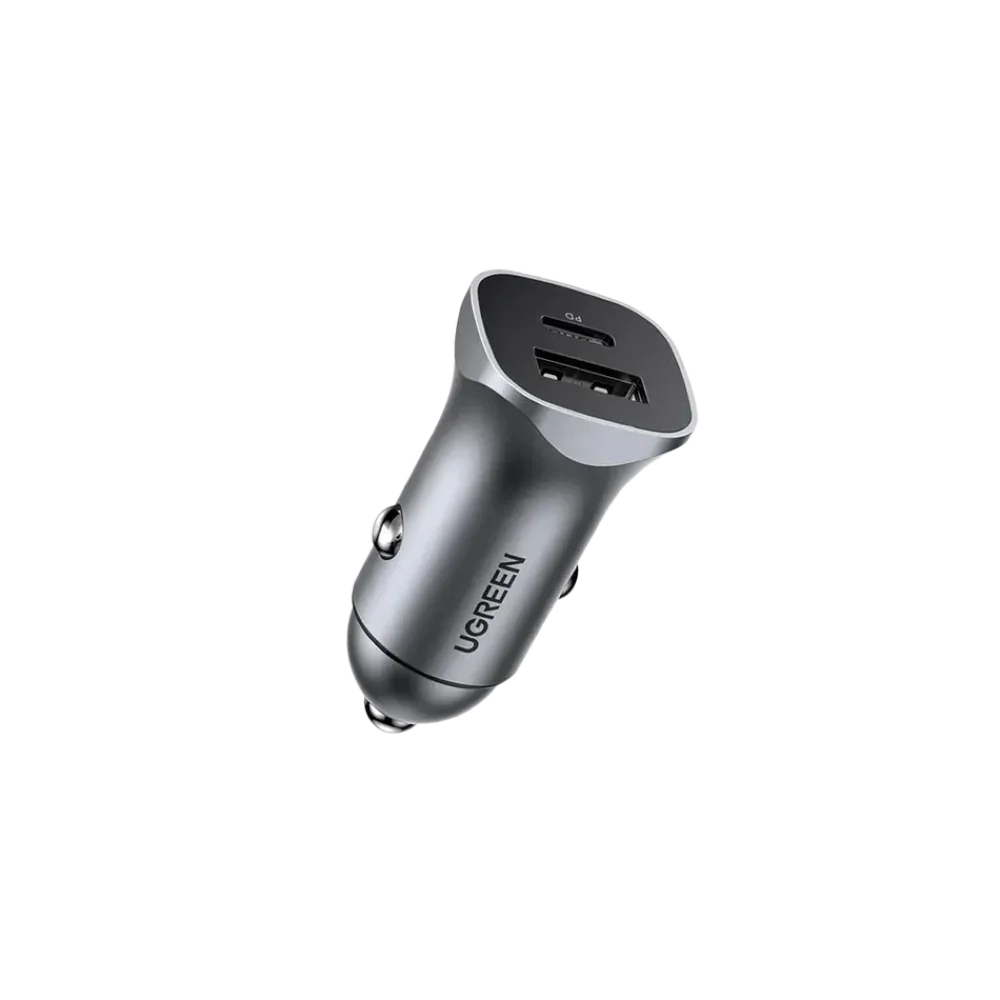 Ugreen A+C Dual-Port Car Charger PD30W+SCP22.5W - Black