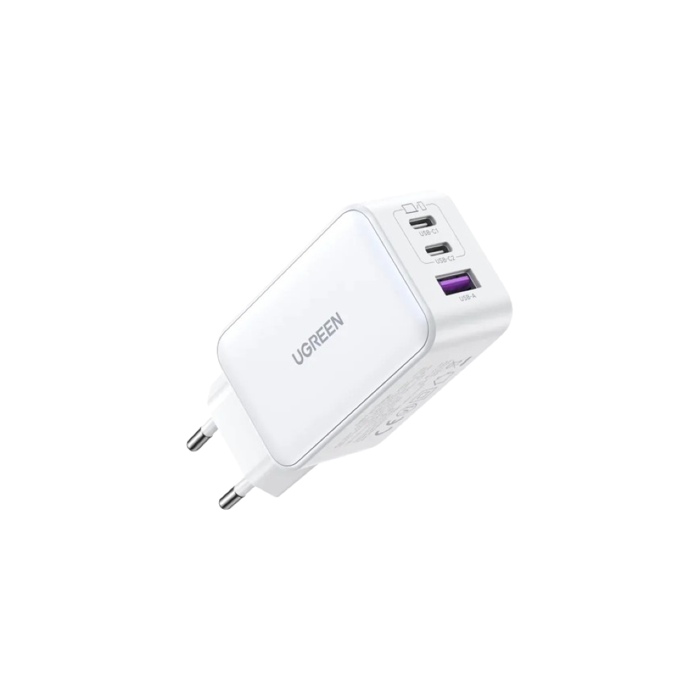 Ugreen Nexode 65W 3-Port PD GaN Fast Charger EU - White
