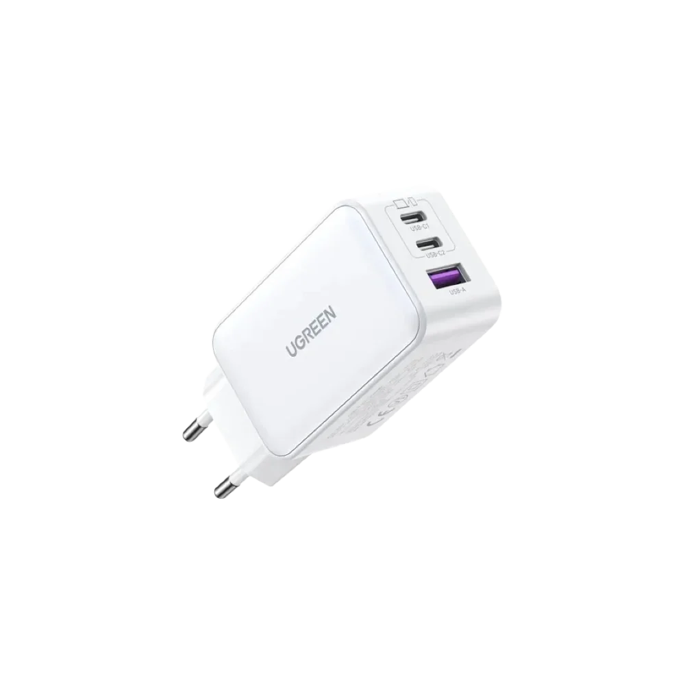 Ugreen Nexode 65W 3-Port PD GaN Fast Charger EU - White