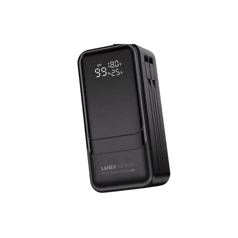 Lanex LP35 Power Bank 20000 mAh 65w Dual Built In Cable - Black