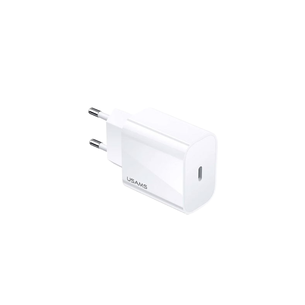 Usams 20W PD Fast Travel Charger - White xprs 1
