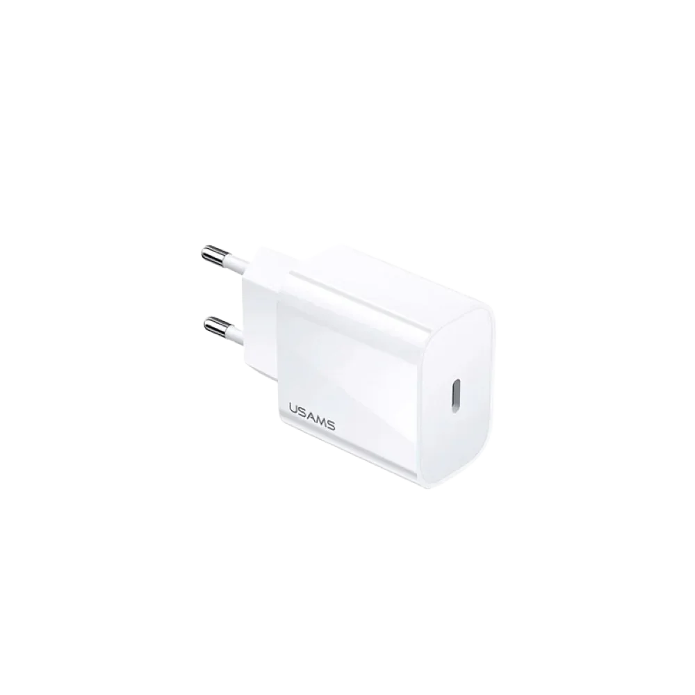 Usams 20W PD Fast Travel Charger - White xprs 1