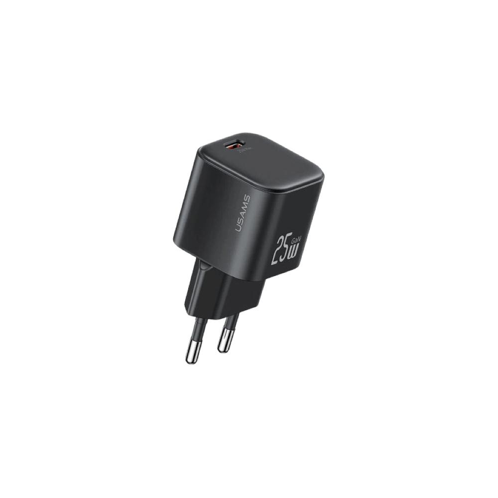 Usams 25W GaN Mini Fast Charger - Black
