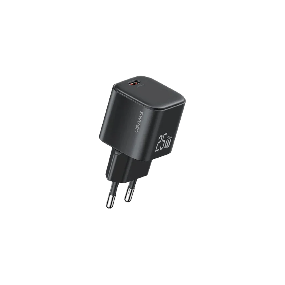 Usams 25W GaN Mini Fast Charger - Black