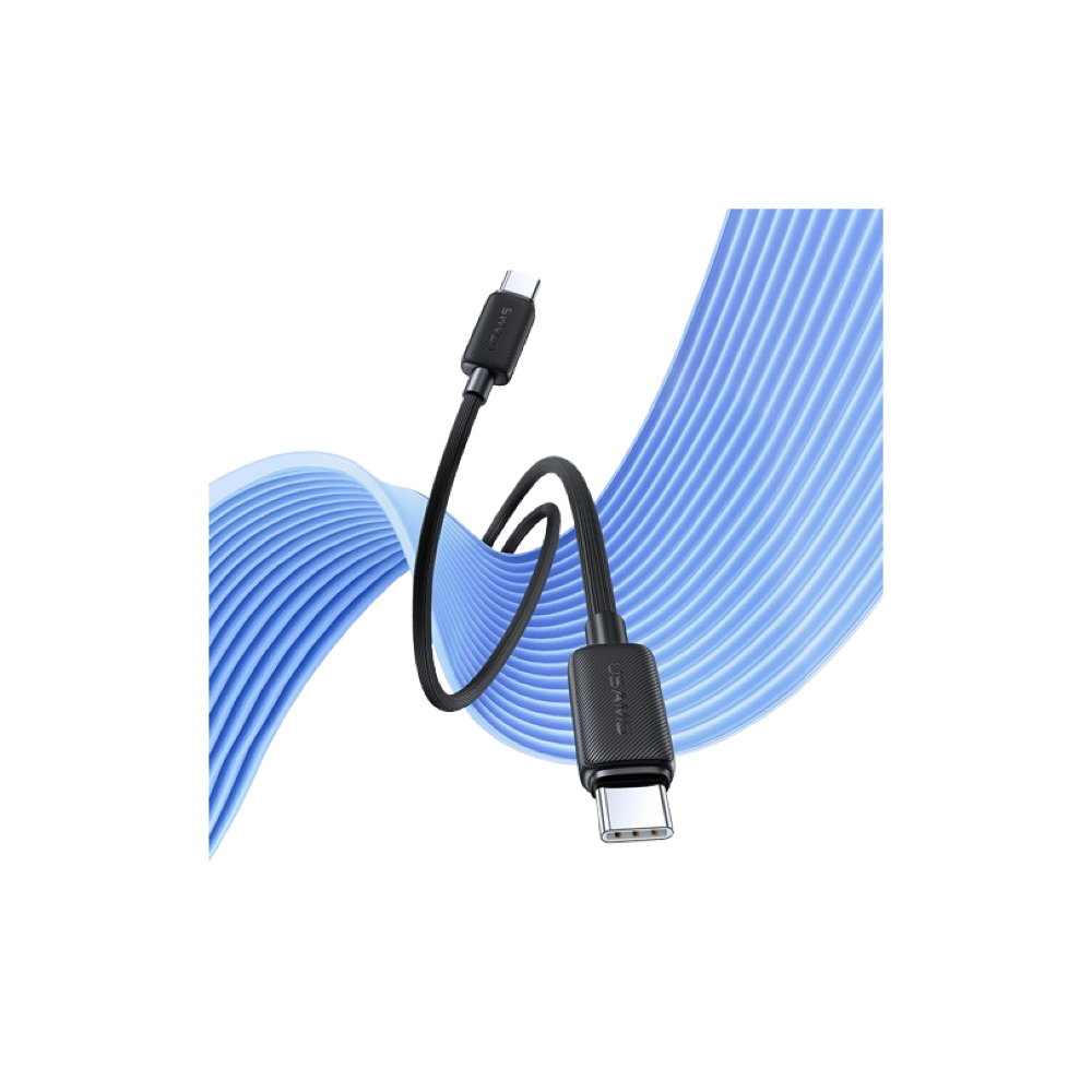 Usams 60W Strip Data Cable Type-C to Type-C 2M - Black xprs 0