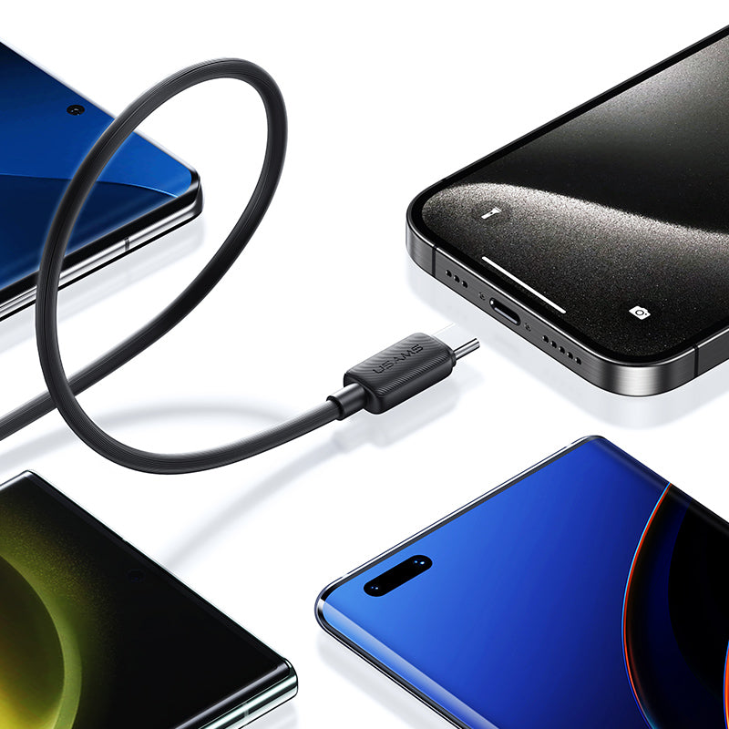 Usams 60W Strip Data Cable Type-C to Type-C 2M - Black xprs 2