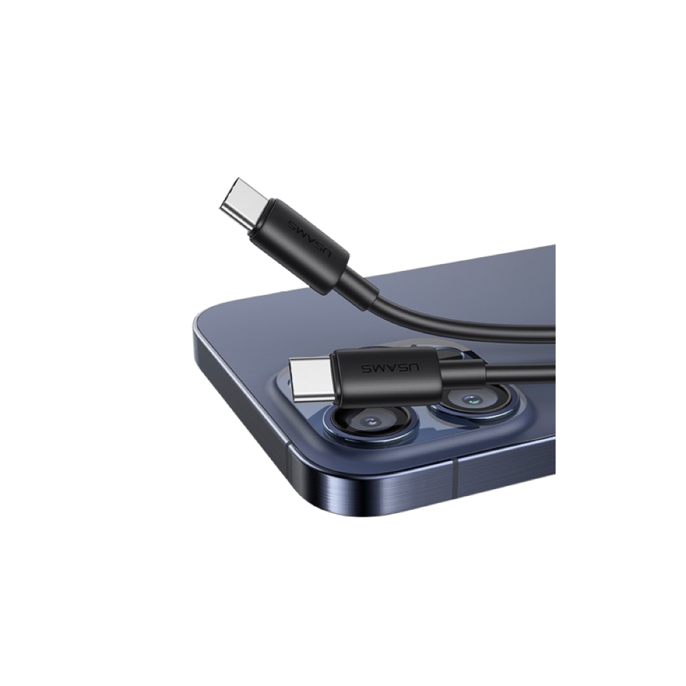 Usams Type-C to Type-C 60W Fast Charging Data Cable 1M - Black xprs 0