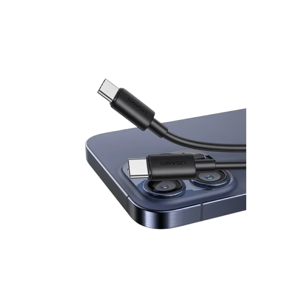 Usams Type-C to Type-C 60W Fast Charging Data Cable 1M - Black xprs 0