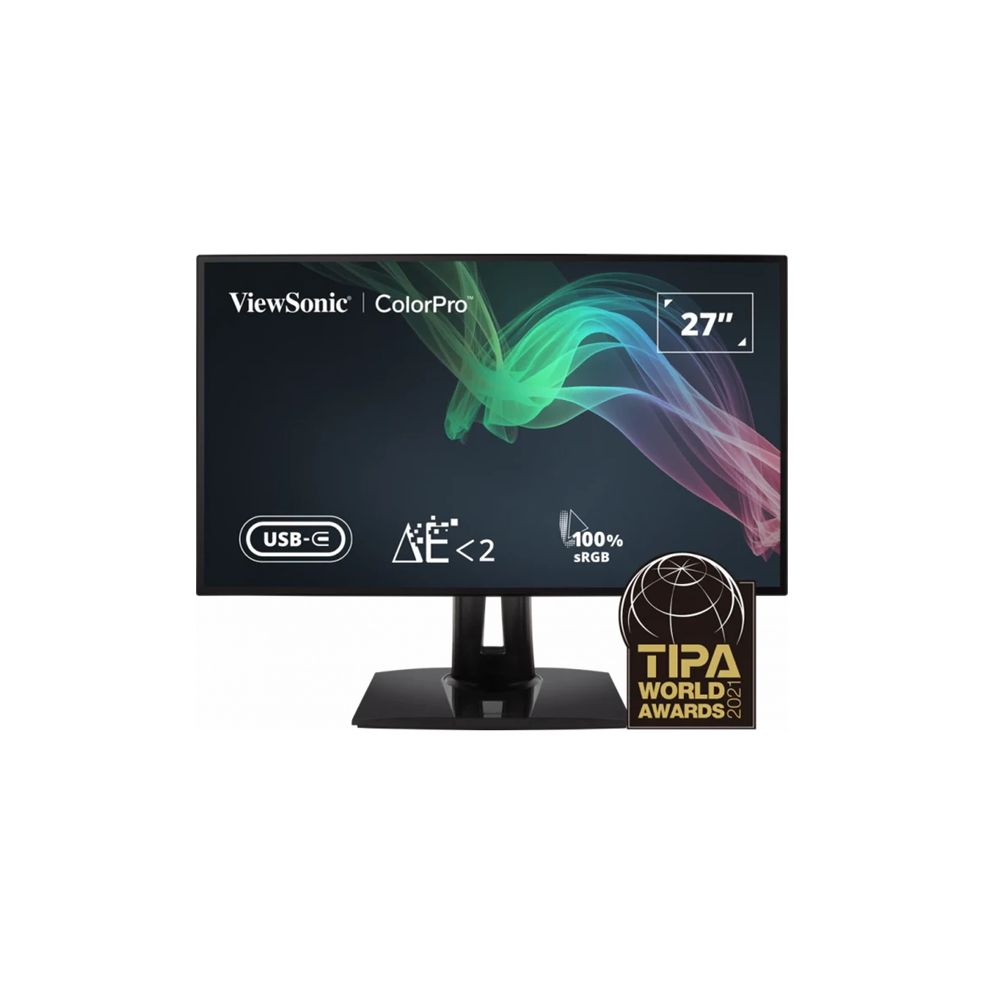 ViewSonic 27” monitor (VP2768A), 2K Pantone validated 100% sRGB, with docking station design