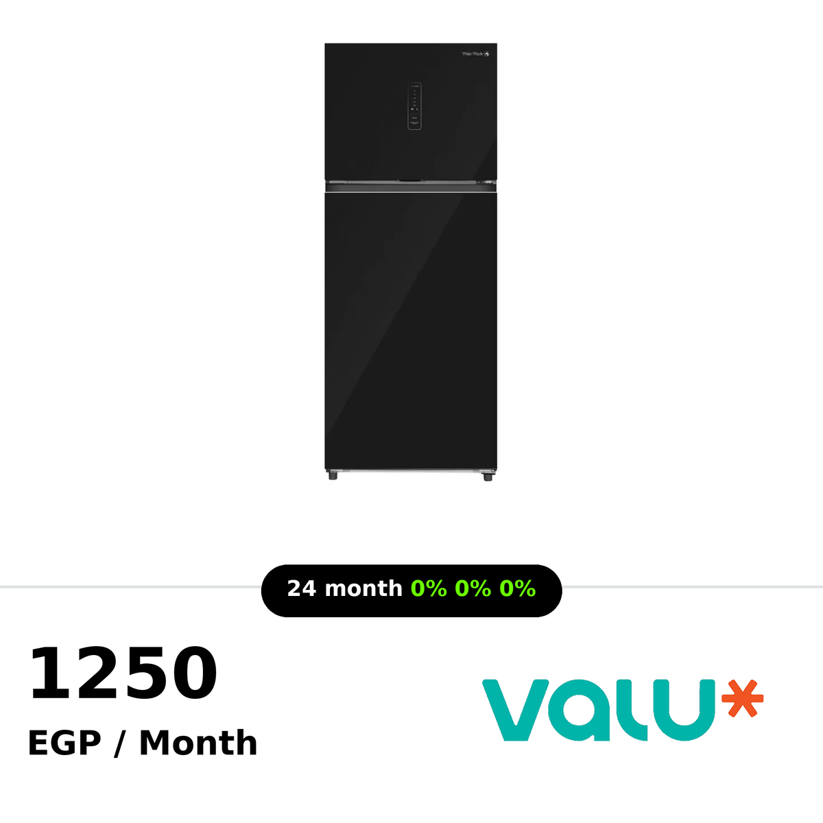 <tc>ثلاجة وايت ويل 430 لتر، بابان، تقنية العاكس الرقمي (Digital Inverter) - لون أسود زجاجي - WR-G4385HBV</tc>
