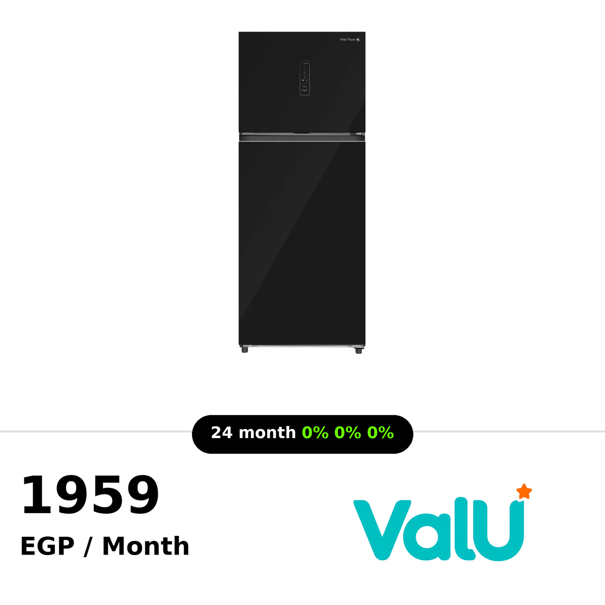 <tc>ثلاجة وايت ويل 540 لتر، بابان، تقنية العاكس الرقمي (Digital Inverter) - لون أسود زجاجي - WR-G5395 HBV</tc>