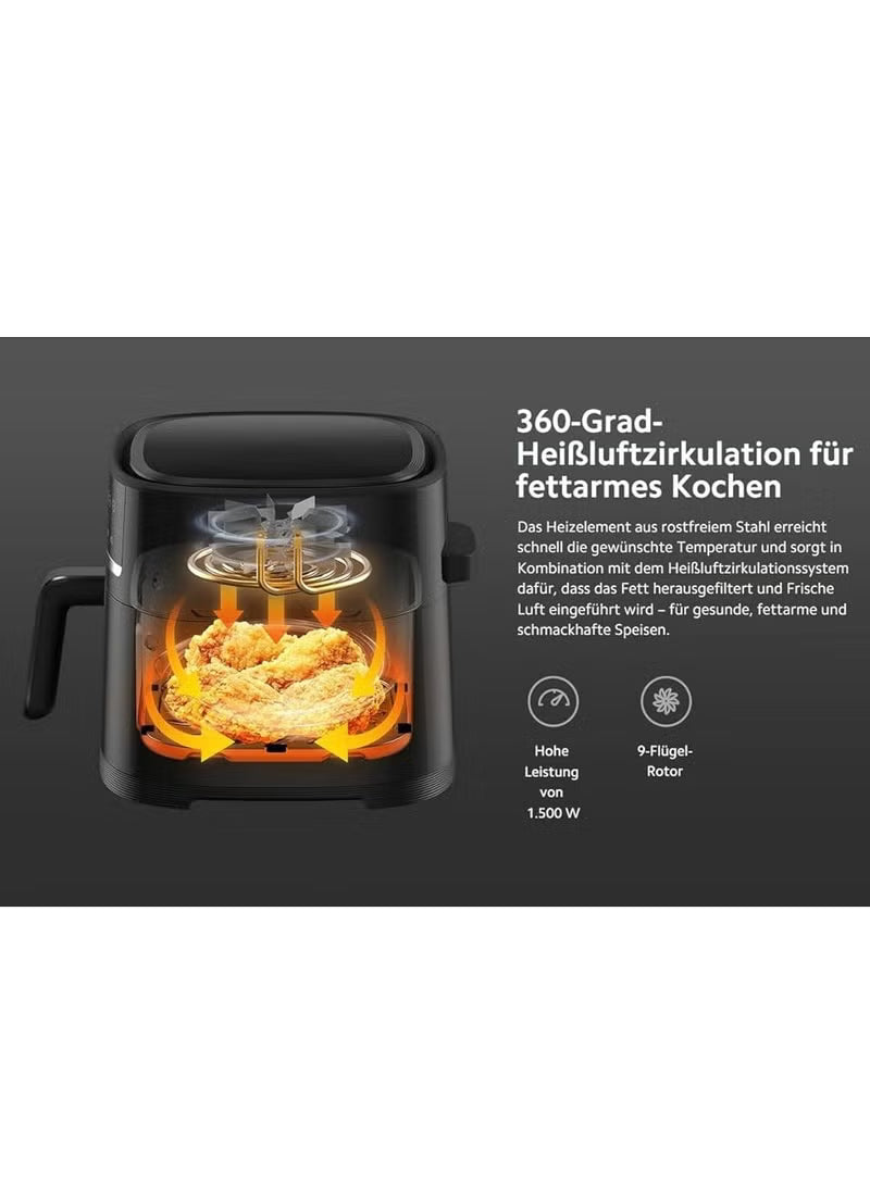Xiaomi Air Fryer 6L XXL Hot Air Fryer 1500W 360° Hot Air Circulation Black xprs 0