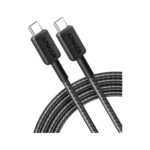 Anker 322 USB-C to USB-C Cable 60W Braided (0.9m/3ft) - Black