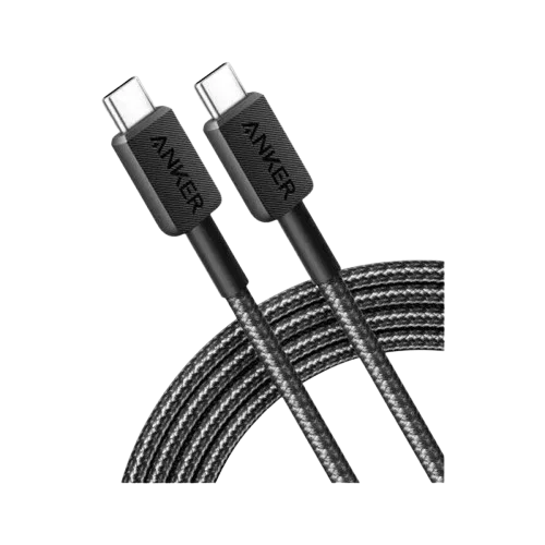 Anker 322 USB-C to USB-C Cable 60W Braided (0.9m/3ft) - Black