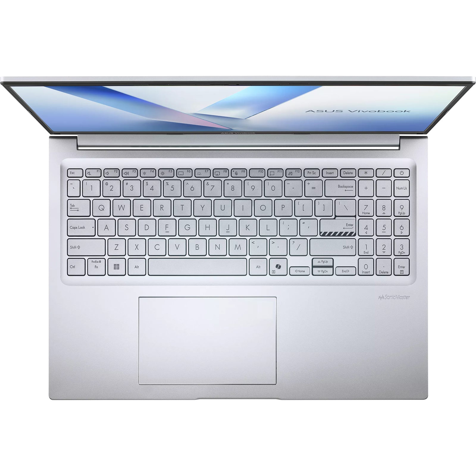 top perspective of the sleek Asus VivoBook 15 15.6-Inch Intel Graphics laptop model at XPRS.