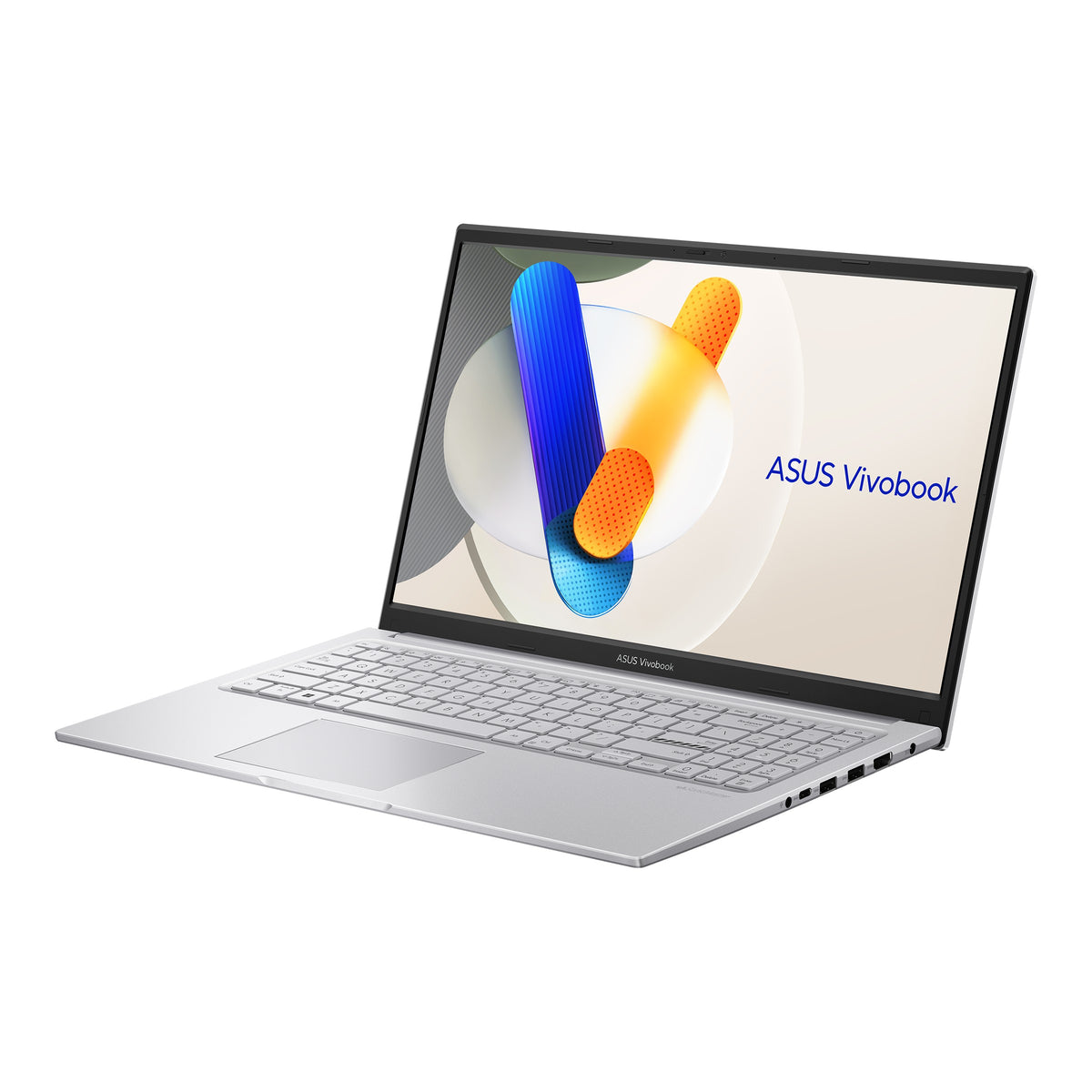 Right side front-facing angled view of ASUS Vivobook 15 X1504MA showing its slim profile.